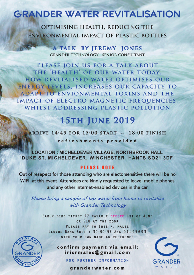 GRANDER® Water Revitalisation - a talk by Jeremy Jones